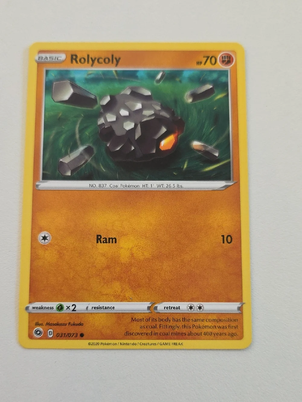 Pokemon Rolycoly, Carkol, And Coalossal Cards